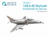 Quinta Studio QD48621 A-4E Skyhawk 3D-Printed & coloured Interior on decal paper ( Hobby Boss ) 1/48